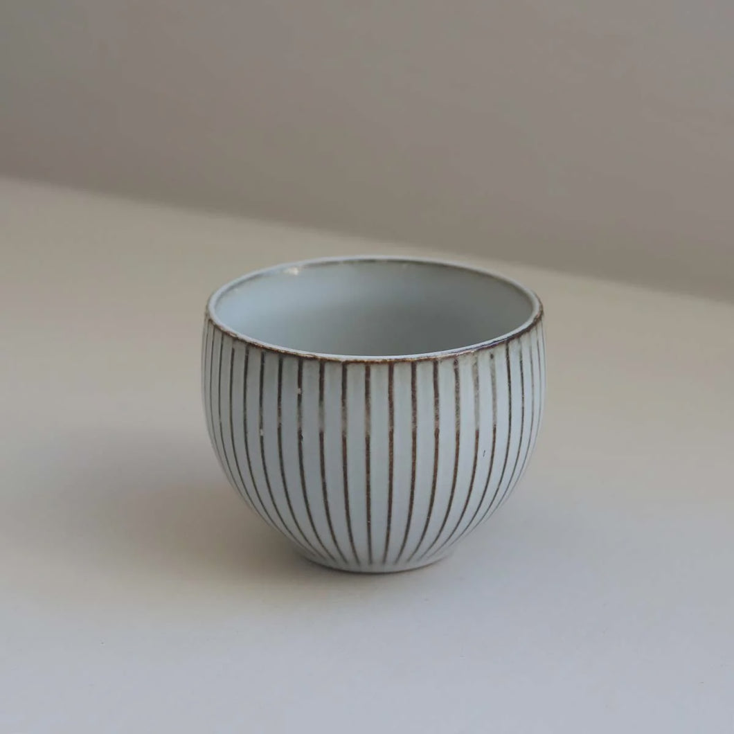 Small Olive Stripy Bowl
