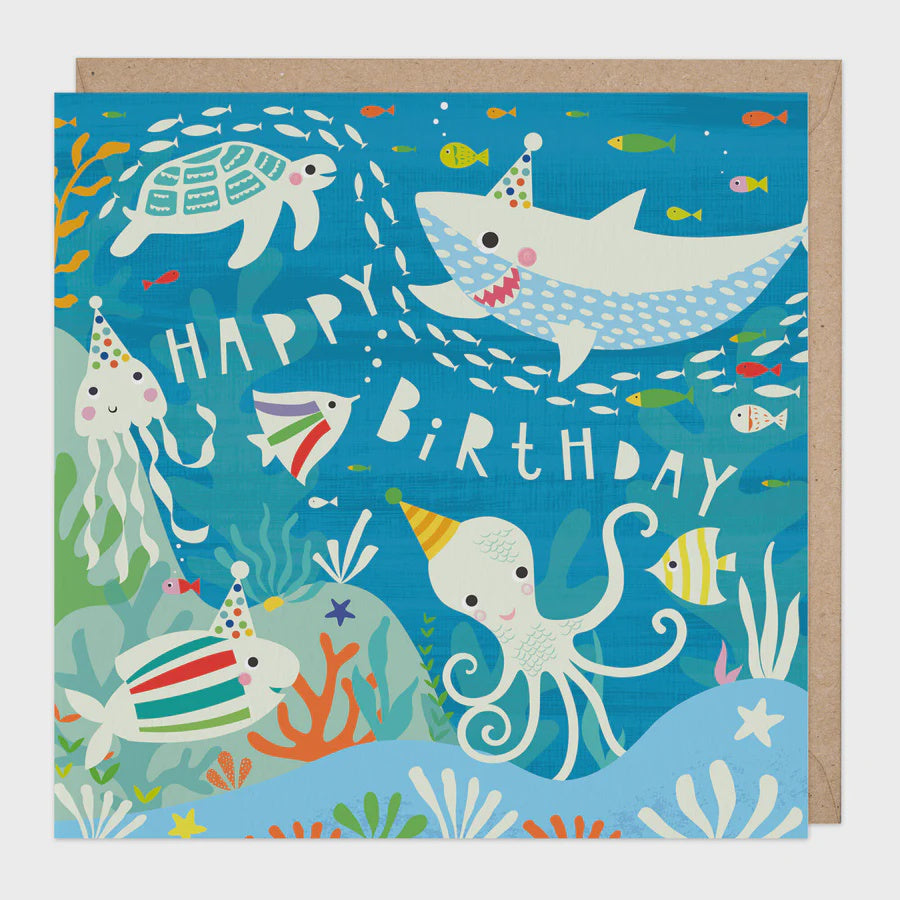 Glow in the Dark Underwater Birthday Card