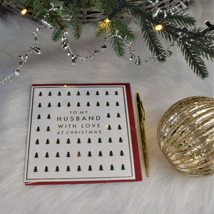 Husband Christmas Tree Card