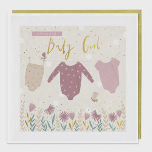 Baby Girl Washing Card
