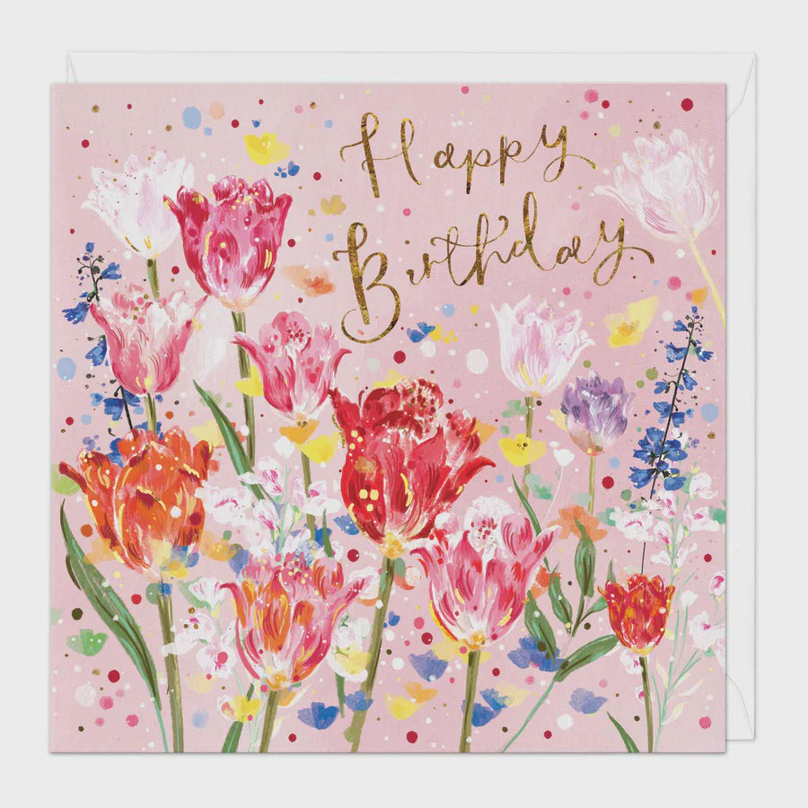 Wild Tulips Birthday Card