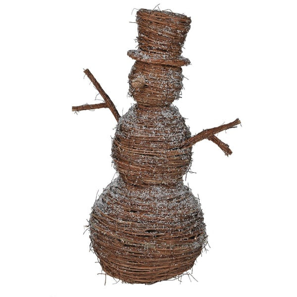 Snowy Rattan Snowman – West Coast Home Lochgilphead
