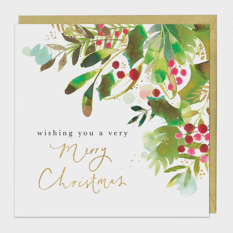 Mistletoe & Merry Christmas Card