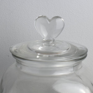 Heart Glass Storage Jar
