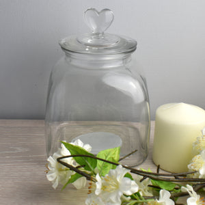 Heart Glass Storage Jar