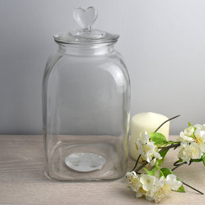 Heart Glass Storage Jar