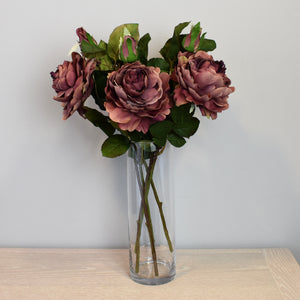 Dusty Pink Rose Peony Spray