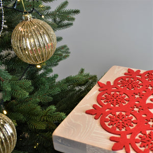 Red Felt Snowflake Placemat
