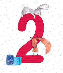 2nd Birthday Fox Card