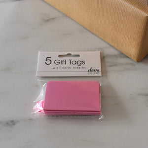 Pack of 5 Gift Tags - Pink