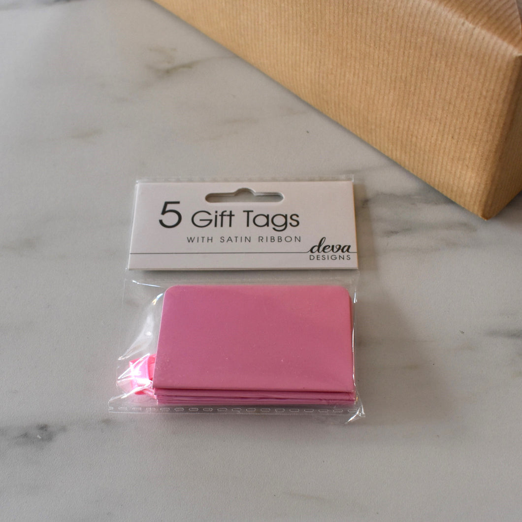 Pack of 5 Gift Tags - Pink