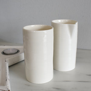 White Tall Porcelain Pot
