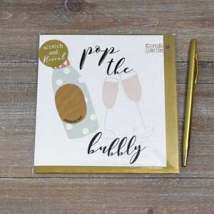 Hide and Seek pop the bubbly card