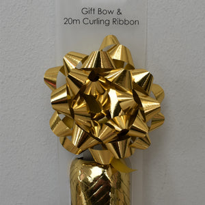 Metallic Gold Gift Bow & Curling Ribbon (20m)