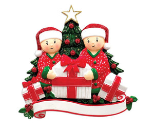 Opening Presents - Family of 2