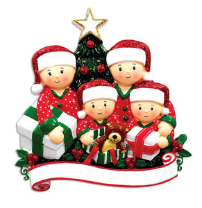 Opening Presents - Family of 4